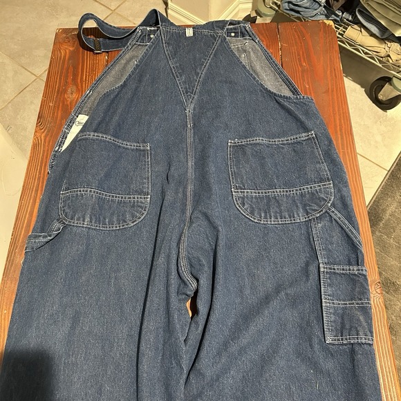 Key Imperial Overalls Mens 44x29 Denim Workwear Carpenter Utility "Read" - Picture 15 of 16